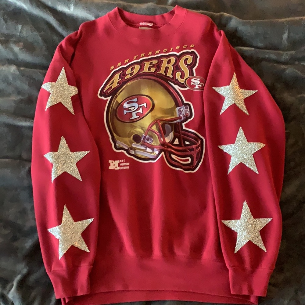 NFL 49ers StarPatched Oversized Vintage Sweatshirt